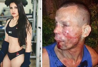 A Brazilian man quickly discovered he made a HUGE mistake when attempting to rob a woman in Rio de Janeiro who turned out to be UFC fighter Polyana Viana.  The man was denied any valuables and instead was given an ass whooping he'll never forget.