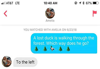 Try this next time you're on Tinder. A duck, a choose your own adventure, and a bit of bravery landed this dude the digits. Dating apps could be more fun, and these two wholesome hookups prove it.