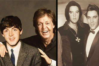 Some photoshopping wizards decided to take on an artistic masterpiece. They photoshopped some of our favorite celebs and musicians with their younger selves just to see the comparison and how the weight of time has affected them. 