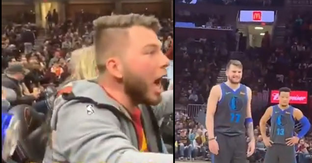 Luka Doncic Sees His Doppelganger In The Crowd Funny Video