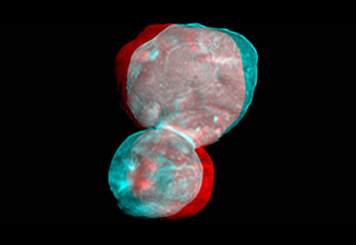 Hurry up and grab your 3D glasses! The folks over at <a href="https://www.nasa.gov/" target=new>NASA</a> released a 3D image, or anaglyph, of Ultimate Thule, a Kuiper Belt object. The photo was taken by the <a href="https://www.nasa.gov/mission_pages/newhorizons/main/index.html" target=new>New Horizons mission</a> which is the first mission to take a look at Pluto and the Kuiper Belt. They really seem to love making anaglyphs though and have made many more in the past. Here are 31 NASA anaglyphs for your viewing pleasure. By the way, <a href="https://en.wikipedia.org/wiki/Anaglyph_3D" target=new>anaglyphs</a> are two slightly different images that are superimposed and colored so a 3D image can be viewed when using 3D glasses or some sort of colored filter just in case. 
<br>
<br>
Also check out: <a href="https://www.ebaumsworld.com/pictures/31-trippy-pics-and-incredible-images-for-your-eyeholes/85908679/" target=new>31 Trippy Pics and Incredible Images for Your Eyeholes to Enjoy</a>