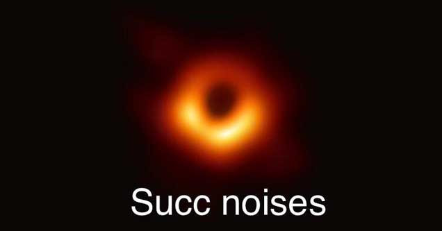 first image of blackhole moon meme