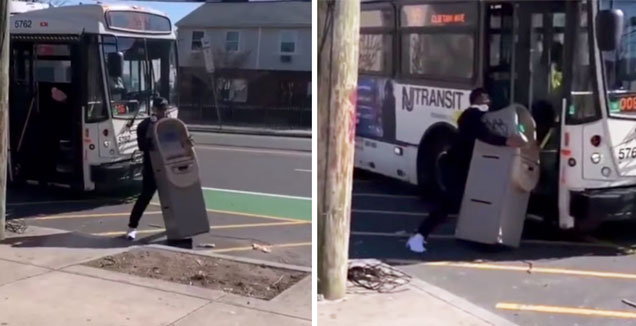 Crackhead Tries To Take Stolen ATM Onto Bus - Video | eBaum's World