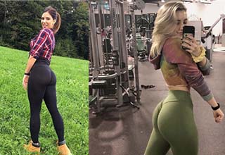 Whoever invented yoga pants deserves a big prize. This might motivate you to hit the gym. No, not to work out, so that you can see these in person.