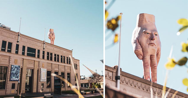 Ugly New Zealand Hand Statue "Quasi" Is Looking Down On Us All 