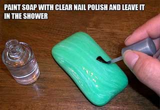 evil pranks - Paint Soap With Clear Nail Polish And Leave It In The Shower