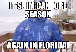 It's <a href="https://en.wikipedia.org/wiki/Jim_Cantore" target="_blank">Jim Cantore</a> season once again folks! <a href="https://www.ebaumsworld.com/pictures/19-florida-memes-for-those-who-dont-fear-a-hurricane/86053413/">Hurricane Dorian</a> has been threatening all weekend long. He was also famously roasted online when a <a href="https://twitter.com/gourdnibler/status/1040678572262916096?ref_src=twsrc%5Etfw%7Ctwcamp%5Etweetembed%7Ctwterm%5E1040678572262916096&ref_url=https%3A%2F%2F1079thelink.radio.com%2Fblogs%2Fkelly-meyers%2Fdid-weather-channel-reporter-fake-weather-report" target="_blank">video showing him "faking"</a> how bad the wind was blowing made the rounds online. 