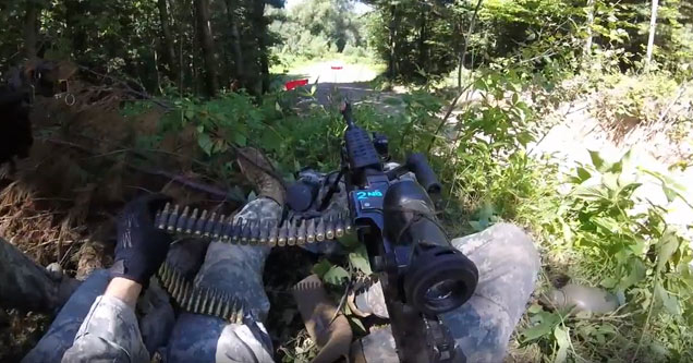 Soldier Demonstrates the Extensive Vocabulary of an Infantryman While on the Job
