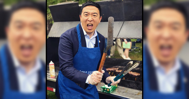 andrew yang barbquing				           barbque photoshop contest ebaums world contest official contest political candidate andrew yang bbq