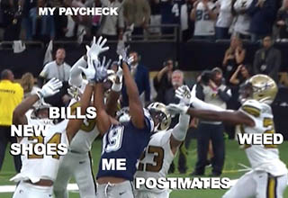 Sunday Night Football's tight matchup between the Cowboys and the Drew Brees-less Saints ended in disappointing fashion for fans of America's team. Dak Prescott launched a hail mary pass at Amari Cooper and Amari couldn't haul it in. The internet can relate and has with these Dak Prescott failed hail mary memes.