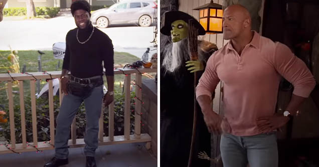 Kevin Hart Dresses Up Like Vintage Dwayne Johnson For Halloween Dwayne Hates It Funny Video 9073