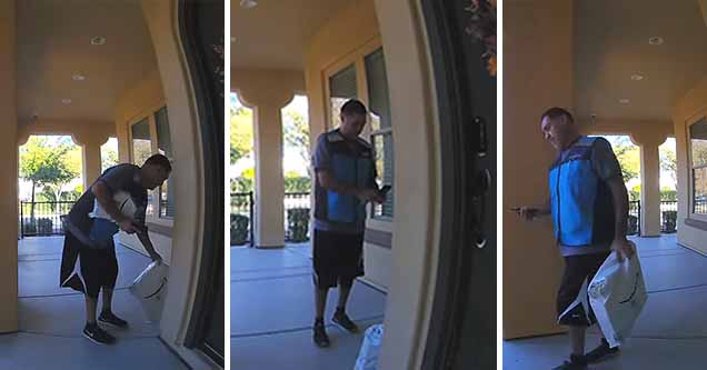 Amazon Delivery Guy Caught Stealing Package After Taking Photo Of ...