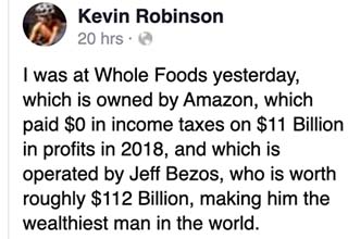 This guy had a bone to pick with Jeff Bezos and found a loophole in the system to simultaneously screw over Whole Foods and help out the needy. Happy holidays!