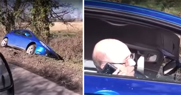 guy stuck in a ditch gets roasted for being drunk