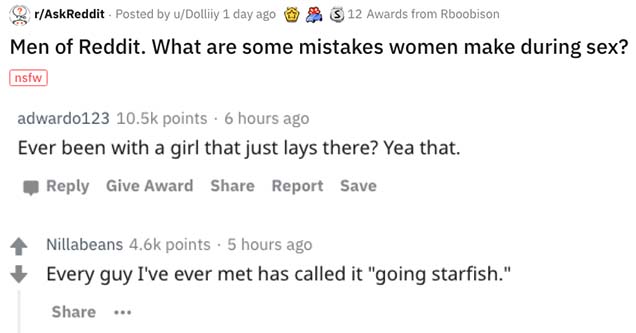 Mistakes Women Make During Sex According to Reddit Wow Gallery