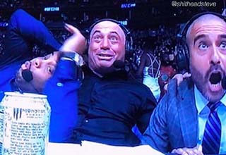 <strong><a href="https://knowyourmeme.com/memes/people/joe-rogan/" target="_blank">Joe Rogan</a>, Daniel Cormier, and Jon Anik's reaction</strong> to Beneil Dariush's knockout of Drakkar Klose during the second round of UFC #248 became an instant meme due to the exaggerated nature of their reactions. A few Twitter accounts including <a href="https://twitter.com/espnmma/status/1236513763227992064?ref_src=twsrc%5Etfw%7Ctwcamp%5Etweetembed%7Ctwterm%5E1236513763227992064&ref_url=https%3A%2F%2Fknowyourmeme.com%2Fmemes%2Fjoe-rogan-daniel-cormier-and-jon-anik-ufc-248-reaction" target="_blank">ESPN MMA</a> and <a href="https://twitter.com/iamjohnpollock/status/1236512889416101890" target="_blank">@johnpollack</a> originally tweeted out the image and it first became meme'd when <a href="https://www.facebook.com/barstoolsports/photos/a.10152315290087502/10158990282462502/?type=3&theater" target="_blank">Barstool Sports</a> added a funny caption to the image. 