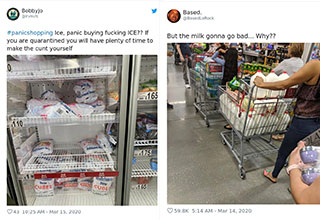 Some people know that you need non-perishable goods to make it through a quarantine, while others buy 16 gallons of milk? And if you want to see <a href="https://www.ebaumsworld.com/pictures/39-items-left-behind-by-panic-buyers/86225290/"><strong>the things people won't buy,</strong></a> we have that too. 