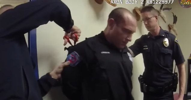 Wife Beating Cop Is Arrested While On Duty And Has His Uniform Cut Off ...