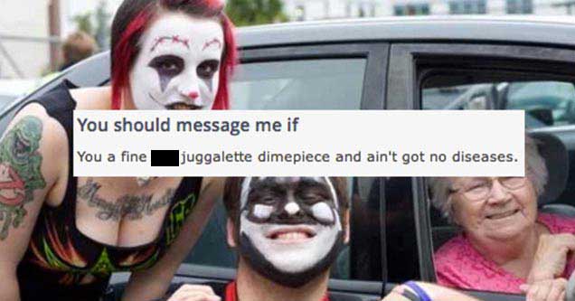 The OK Cupid Profiles of 23 Juggalos