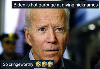 Ol' Sleepy Joe really tried this time, but he still came up short. <strong><a href="https://www.ebaumsworld.com/articles/what-the-heck-is-going-on-with-joe-biden-right-now/86229844/">Poor Joe</a></strong>.
</br>
</br>
During an interview yesterday, <strong><a href="https://www.ebaumsworld.com/videos/joe-biden-appears-to-be-losing-his-damn-mind-during-bizarre-speech/86130845/">Biden</a></strong> thought he was being really clever when he busted out his new nickname for <strong><a href="https://www.ebaumsworld.com/videos/president-trump-explains-what-crimes-obama-committed/86267972/">Donald Trump</a></strong>. Fair warning, it's pretty devastating. You may not be able to handle it.
</br>
</br>
OK, ready?
</br>
</br>
"President Tweety."
</br>
</br>
Powerful stuff, amirite? Only someone who was once the Vice President of the United States and is now the frontrunner for the entire Democratic party could come up with that sick burn.
</br>
</br>
For more of Biden's Funniest Home Videos, <strong><a href="https://www.ebaumsworld.com/videos/trump-disses-both-biden-and-obama-with-meme-worthy-campaign-ad/86250900/">click here</a></strong>, Cornpop.