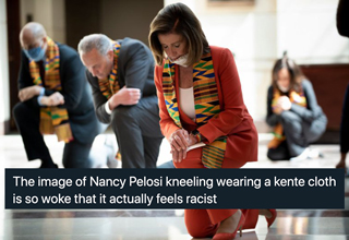 Earlier today, <strong><a href="https://www.ebaumsworld.com/articles/nancy-pelosi-shows-off-her-private-stash-of-12-pint-ice-cream-in-24k-fridge-as-americans-struggle/86252983/">Nancy Pelosi</a></strong> and a group of Democrats put on traditional African garments known as 'kente cloths' and gathered together to take a knee in solidarity for George Floyd and Black Lives Matter protesters.
</br>
</br>
The stunt was supposed to help them curry favor with voters and protest movements at large, but it wasn't received that way at all. Instead, Pelosi and her colleagues became a symbol for tone-deaf <strong><a href="https://www.ebaumsworld.com/articles/a-florida-politician-was-forced-to-resign-after-making-a-habit-of-licking-mens-faces/85880562/">politicians</a></strong> everywhere.
</br>
</br>
Nancy Pelosi isn't known for always being able to read the room, and that <strong><a href="https://www.ebaumsworld.com/articles/cnnistrash-trends-after-last-nights-democrat-debate/86174920/">inability</a></strong> was on full display here today.
</br>
</br>
Now we'll just have to see which low-level staffer gets blamed and fired for this truly pointless idea.
</br>
</br>
For more unbelievable political coverage, <strong><a href="https://www.ebaumsworld.com/videos/politician-slapped-during-live-tv-interview/83646584/">click here</a></strong>.