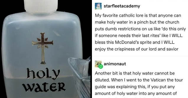 Tumblr Thread Explains Holy Water Loopholes - FAIL Blog - Funny Fails