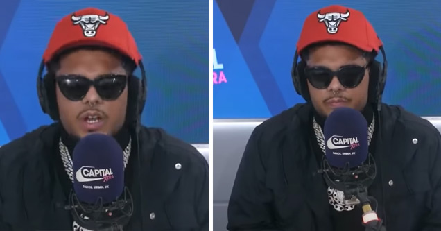 mumble rapper smokepurp in a red hat