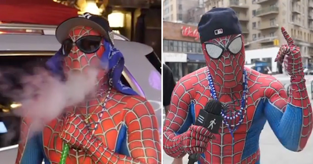 Funny Foul-Mouthed Spider-Man Drinks and Smokes for a Good Time