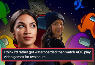 Last night Alexandria Ocasio-Cortez joined Twitch to play <strong><a href="https://gaming.ebaumsworld.com/articles/25-among-us-memes-that-any-imposter-would-see-as-sus/86395815/"><em>Among Us</em></a></strong> with some well-known streamers and at one point the event had about half a million people tuned in watching the congresswoman lie and sabotage.
</br>
</br>
A lot of young people, especially the under 18 crowd, thought it was fun. But people who aren't <strong><a href="https://www.ebaumsworld.com/articles/italian-aoc-memes-that-are-making-us-say-mama-mia/86103637/">AOC fans</a></strong> had some pretty strong feelings about her trying to "brainwash" kids and tainting video games with politics.
</br>
</br>
At the end of the day it's just a video game, but some people take it super seriously. Here's some of the strongest reactions to AOC becoming a beacon for <strong><a href="https://gaming.ebaumsworld.com/articles/5-essential-tips-for-how-to-play-and-win-at-among-us/86398875/">simp gamers</a></strong>.