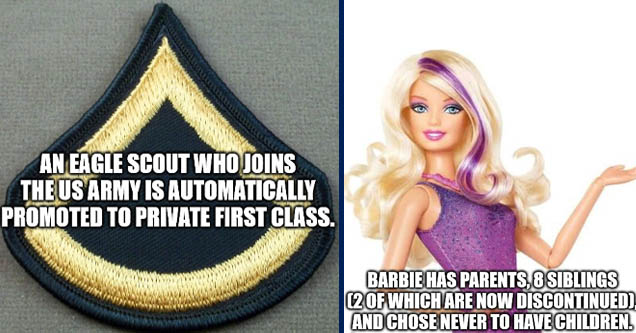 maradona presidente - An Eagle Scout Who Joins The Us Army Is Automatically Promoted To Private First Class. imgflip.com | barbie doll - Barbie Has Parents, 8 Siblings 2 Of Which Are Now Discontinued, And Chose Never To Have Children. imgflip.com