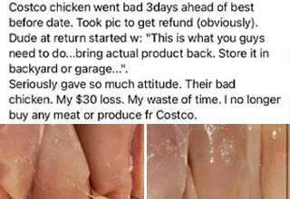 mouth - a differenceGodtez la diffrence du Total 2 Costco chicken went bad 3days ahead of best before date. Took pic to get refund obviously. Dude at return started w