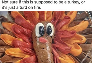 <strong><a href="https://www.ebaumsworld.com/pictures/24-thanksgiving-memes-that-will-null-the-pain-of-a-family-dinner/86125872/" target="_blank">Thanksgiving memes</a></strong> that are best served with gravy.
<br></br>Thanksgiving is a stressful holiday under normal circumstances, but this year promises to make it even weirder with all the coronavirus-related restrictions people are supposed to follow (but probably won't, because humanity is just like that). While we can't bring your loved ones to you or stop you from getting arrested for holding a <strong><a href="https://www.ebaumsworld.com/articles/corona-deniers-who-ironically-have-now-tested-positive/86229837/" target="_blank">super-spreader event</a></strong>, we can certainly give you a heaping serving of memes to take the edge off the day.