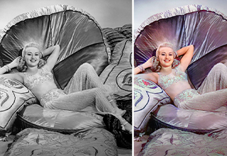 People from the golden age of Hollywood. I wasn't old enough to see the good ole days in color, but now thanks to technology we all can see the beautiful old world in color. What a wonderful and <a href="https://www.ebaumsworld.com/pictures/30-pics-that-will-trick-your-eyes/86489752/"><strong>cool thing</strong></a>.
