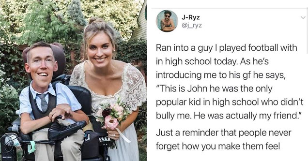 a photo of a newlywed couple | adulthood meme - JRyz Ran into a guy I played football with in high school today. As he's introducing me to his gf he says,