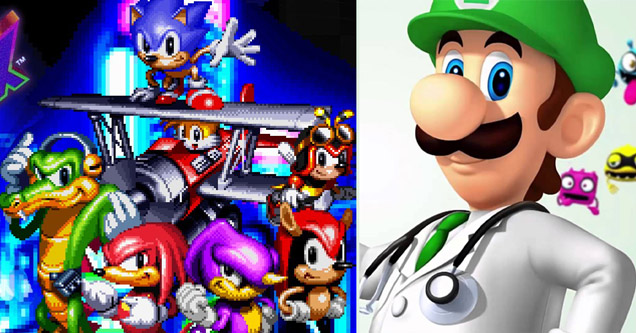 sonic the hedgehog knuckles chaotix video game - dr. luigi