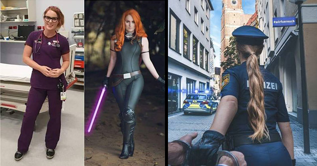 fun photos | nurse superhero woman cop