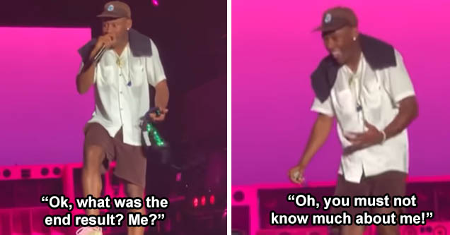 Tyler, the Creator Roasts Clueless Girl Who Threw Her Bra At Him - Funny  Video