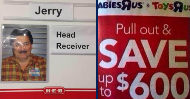 jerry head receiver meme - Jerry Head Receiver HEB | pull out and save toys r us - Sept. 17th at both Abiesus Toysgu Pull out & Save 48 $600