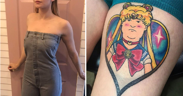 women wearing chest high jeans - king of the hill tattoo bobby hill sailor moon anime