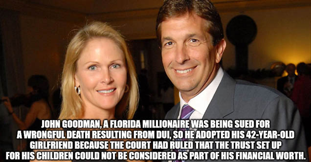 heather laruso hutchins - John Goodman, A Florida Millionaire Was Being Sued For A Wrongful Death Resulting From Dui, So He Adopted His 42YearOld Girlfriend Because The Court Had Ruled That The Trust Set Up For His Children Could Not Be Considered As Part