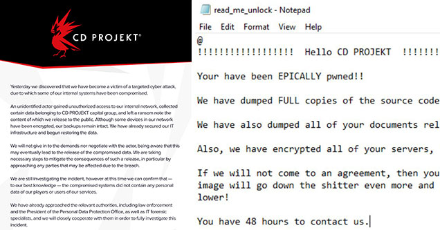 CD Projekt Red Has Been Hacked, Cyberpunk 2077 & Witcher 3 Source Codes Stolen - Wtf Gallery
