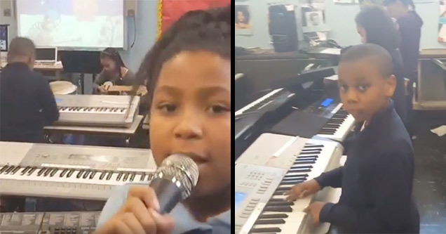 Elementary Band in Brooklyn Performs “Stakes Is High” | wholesome video of kids singing stakes is high