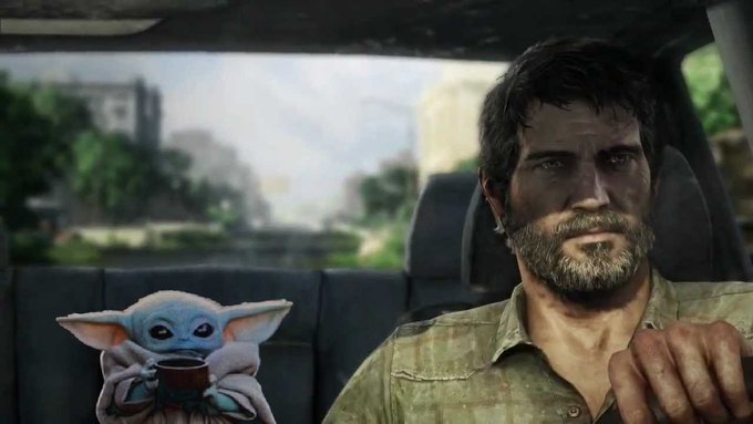 Pedro Pascal and Bella Ramsey cast in HBO's 'The Last of Us' series -  memes and reactions -  Joel driving baby yoda