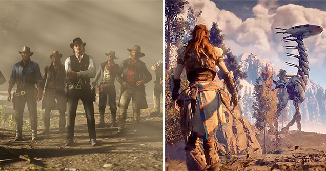 great stories and plots -  Red Dead Redemption 2 - Horizon Zero Dawn