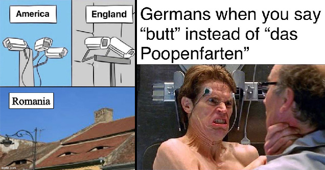 america england romania - germans when you say butt instead of das poopenfarten