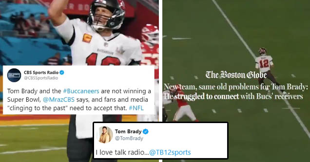 Tom Brady Tweets Video: I love talk radio for his Doubters / Haters  After Bucs Super Bowl Win 