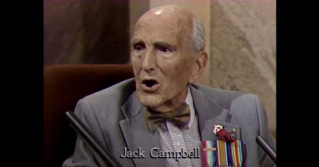 93 year old Jack Campbell describes his experience in world war 1