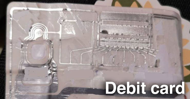 Photo of the inside of a debit card