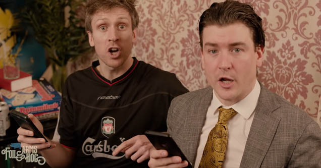 Comedy skit about the similarities between gambling and investing