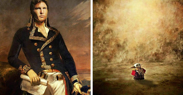 star wars, classical art | painting of marquis de lafayette - Gan | nature - S